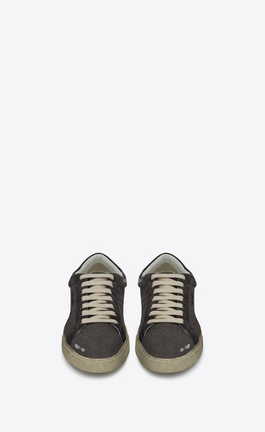 COURT CLASSIC SL/06 Embroidered sneakers in destroyed canvas